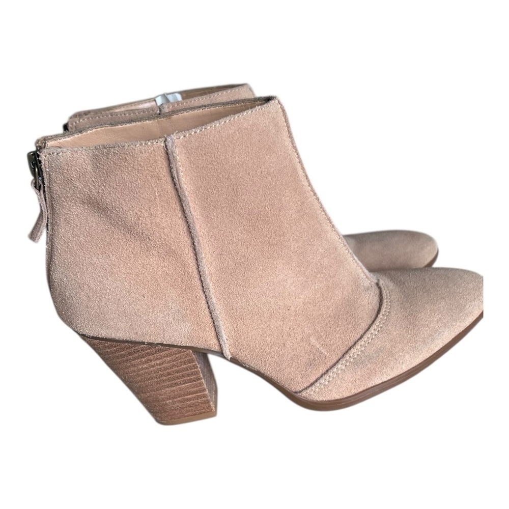 Enzo Angiolini Beige Ankle Suede Booties Size 8.5 - Picture 8 of 8